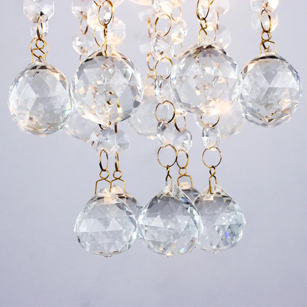 Dixun Modern Mini Chandelier Crystal Chandelier Lighting Flush Mount Ceiling Light Fixture Chandelier Light for Hallway Passway