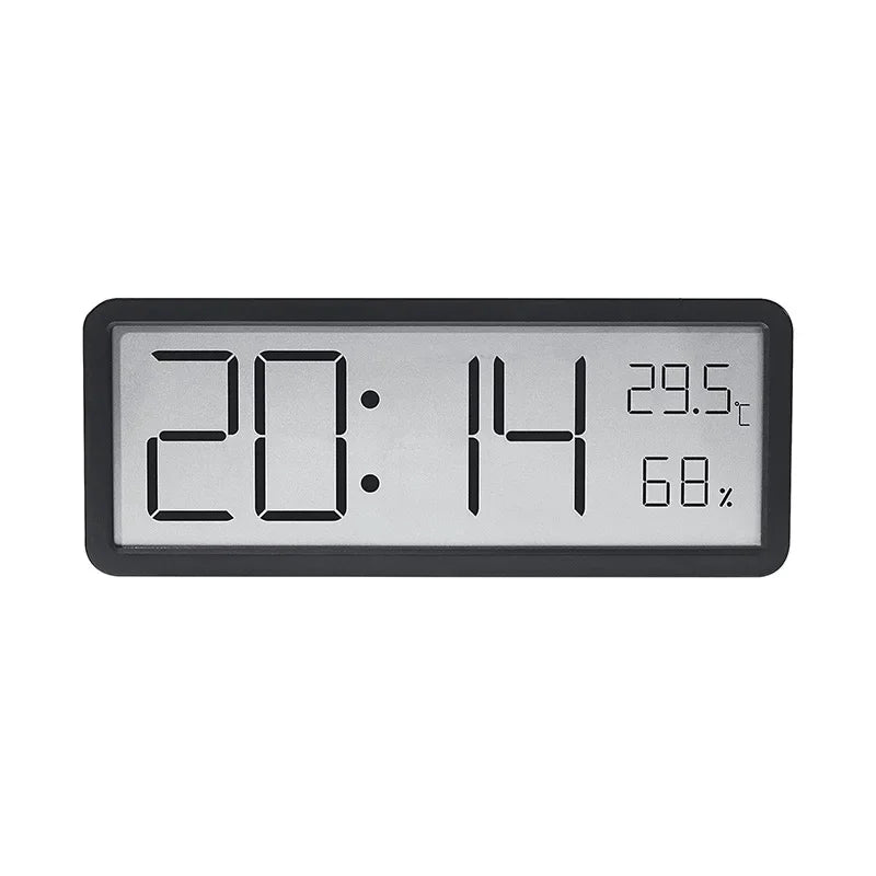 LCD Screen Digital Wall Clock Time Temperature Humidity Display Electronic Clock Simple Multifunction Desktop Clock Home Decor