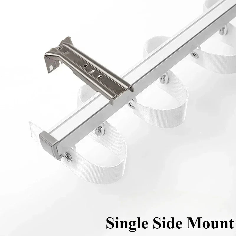 Custom Premium Aluminum Alloy S Shaped Curtain Track for Ceiling Side Installation with Thick Double Rail System and Accessories