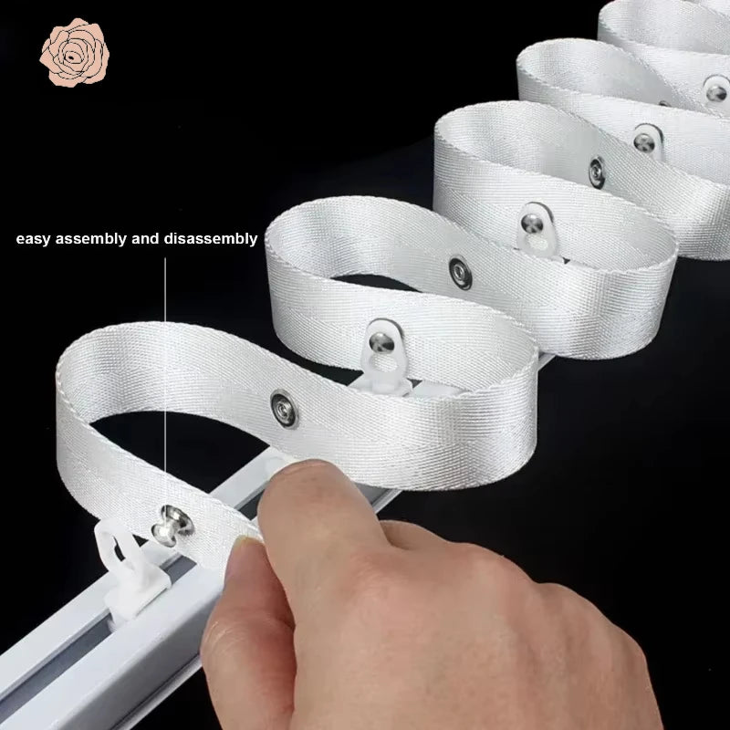 Custom Premium Aluminum Alloy S Shaped Curtain Track for Ceiling Side Installation with Thick Double Rail System and Accessories