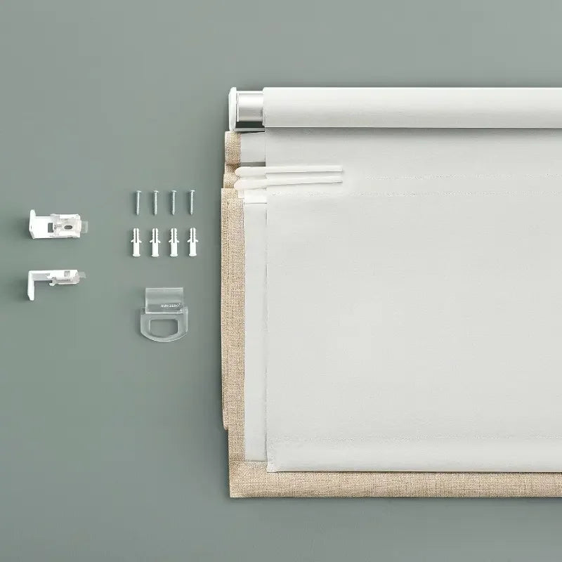 Wholesale Customized Style 100%Polyester Soft Fabric Blackout Spring Control Roman Blinds For Kitchen